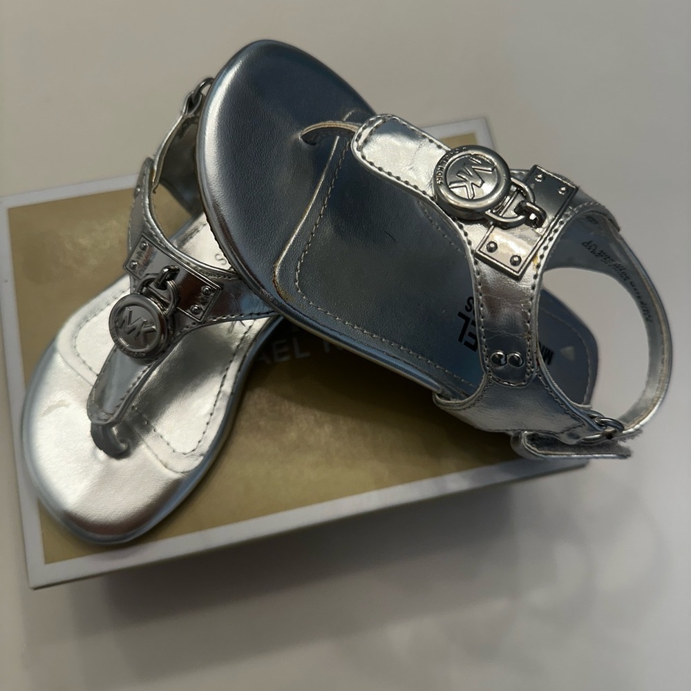 Michael Kors Metallic Silver Sandals